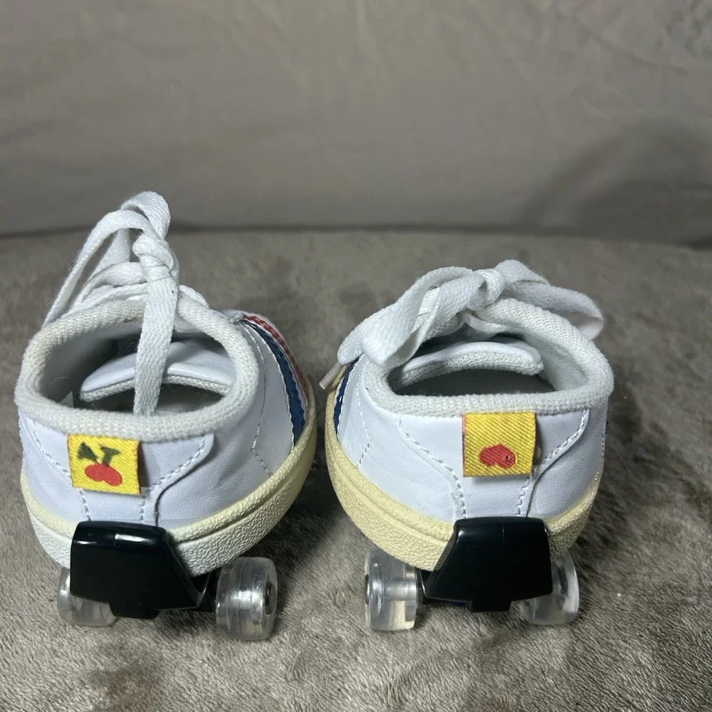 Lot of 2 Build-A-Bear Workshop Roller Skates Y2K White Red Blue Striped 2009